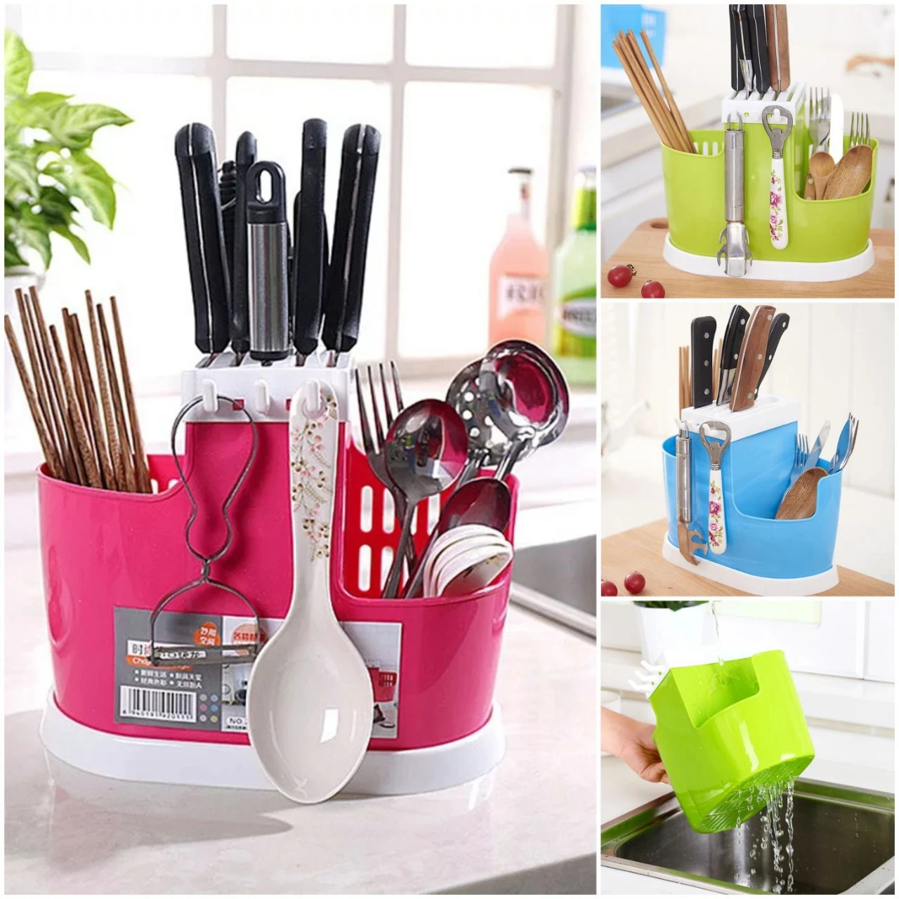 Kitchen Utensil Stand Kitchen Spoon, Knife Organizer Plastic price in Pakistan