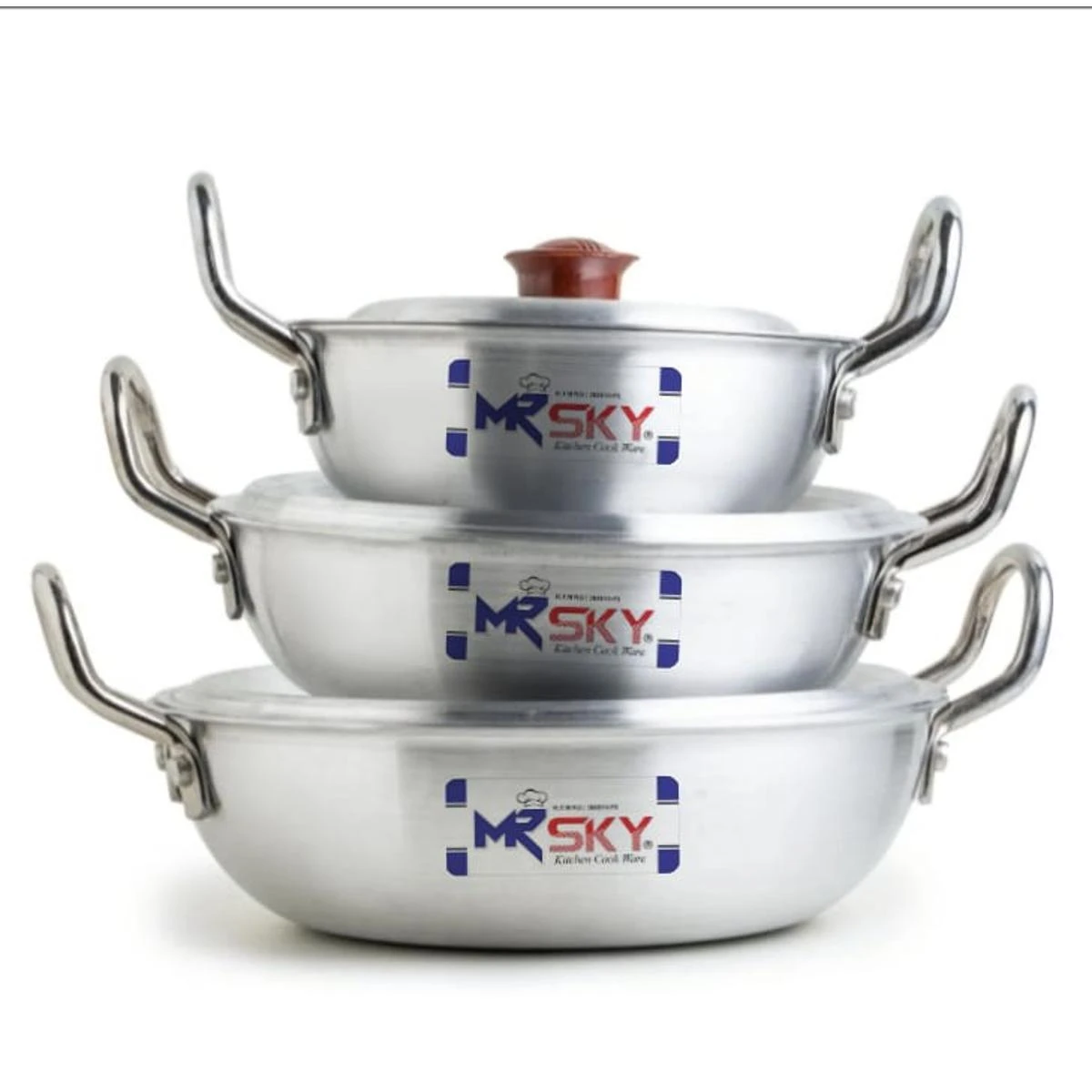 King Chef BABY KARAHIWOK METALFINISH 3PCS WITH LIDS IN ONE BOX price in Pakistan