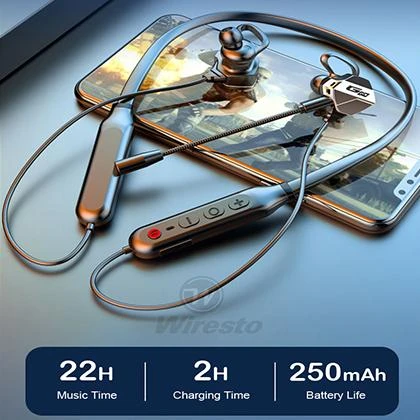 Wiresto Wireless Gaming Earphone Stereo Bluetooth Earbuds, With Microphone Noise Cancelling And Free Pockets price in Pakistan