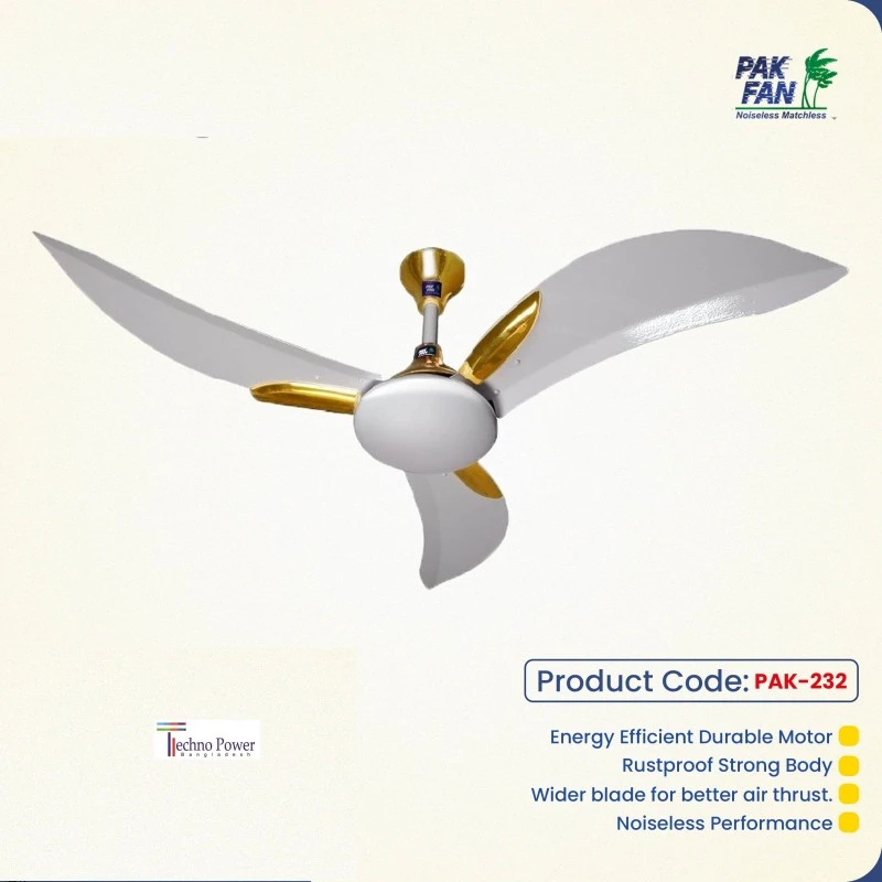 Pak Ceiling Fan Pride Model 56 Inch Copper Winding 56”Gold Brand Warranty price in Pakistan