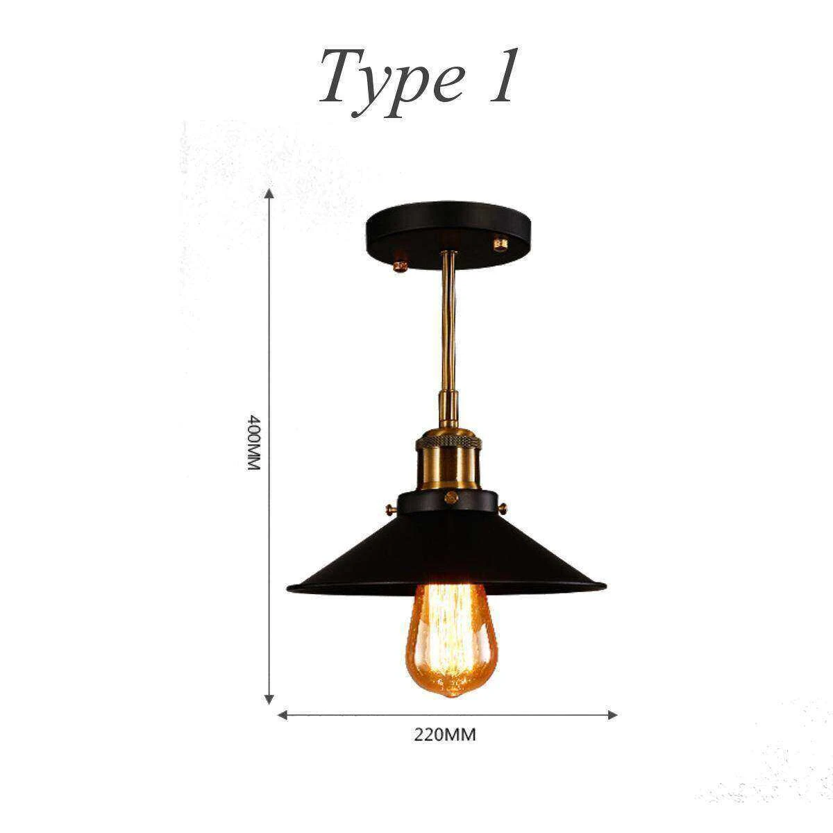 Retro Industrial Ceiling Lamp Vintage Pendant Light Fixture Decor Chandelier 160mm400mm price in Pakistan