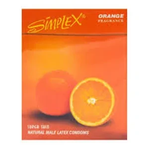 Simplex Super Thin Natural Latex Orange Flavored Condom – Pack of 12 price in Pakistan