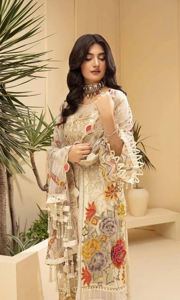Maria.B – 3PC Embroidered Lawn Suit price in Pakistan