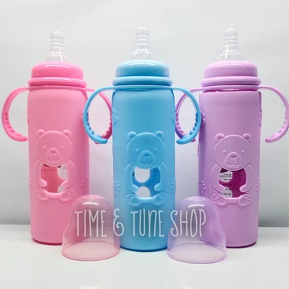 RIO Baby Glass Feeder with Silicon Cover Feeding Bottle Silicon Cover(1piece) price in Pakistan