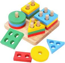 Shape Sorter Learn Geometric Shapes Puzzle for kids Wooden Stacking Toys – Perfect toddler toys recommended Wooden Puzzle toys for 1 2 3 year olds price in Pakistan