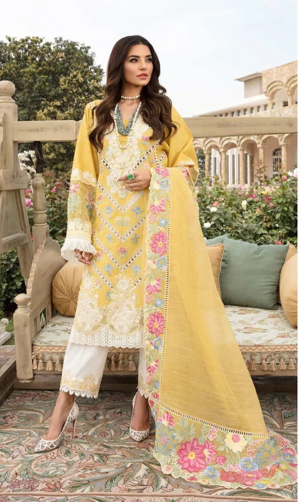 CRIMSON – 3PC Cotton Heavy Embroidered Shirt With (D) price in Pakistan