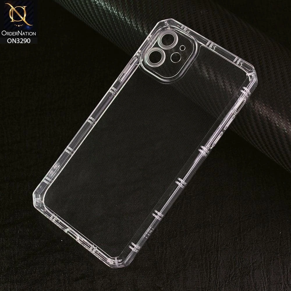 Transparent Apple Iphone 11 cover and all other models – Four sided Airbag with camera protection soft case price in Pakistan
