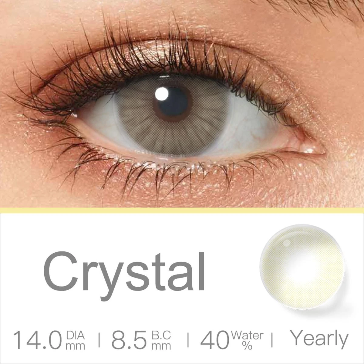 1 Pair of Contact Lens Soft Eye Lens with Solutions High Quality with Free Kit Shade ICE GRAY FOR GIRLS  BOYS  WOMEN  MEN) price in Pakistan