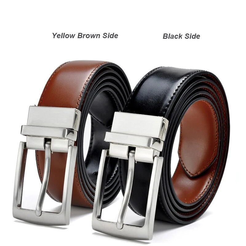FAJARINA Good Quality Revolving Alloy Pin Buckle Metal-Belts-Men-Double-Side-Used-Belt Turning Buckle price in Pakistan