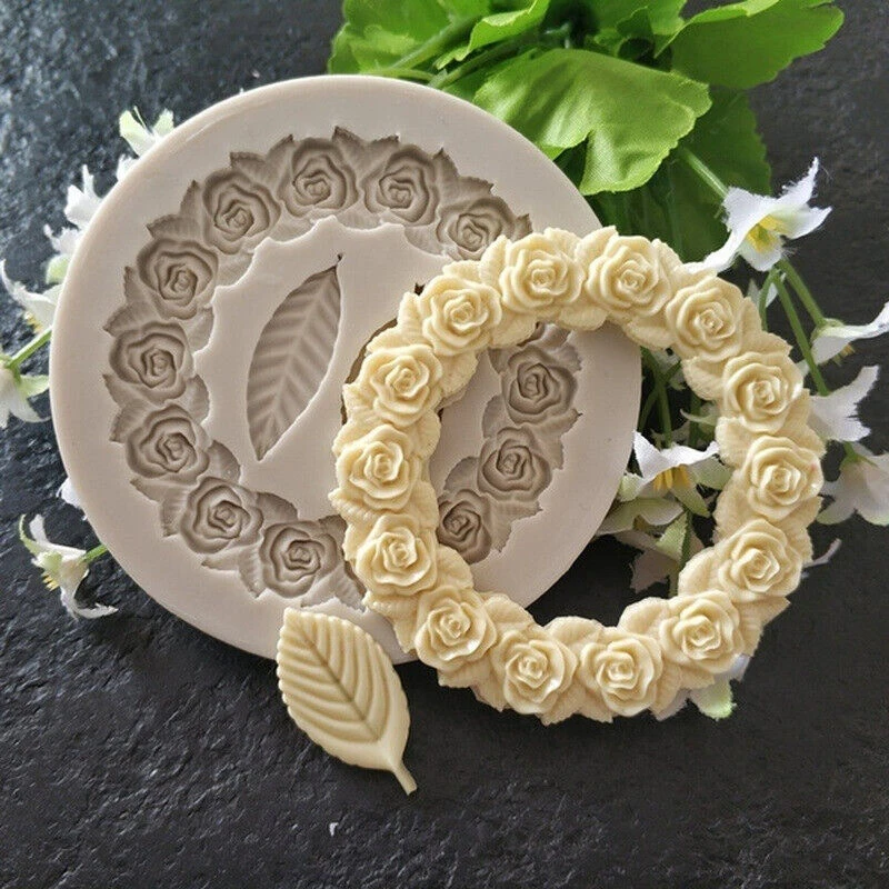 1PC Rosette Leaves Silicone Mold Cake Diy Chocolate Mold Sugar Baking Mold price in Pakistan