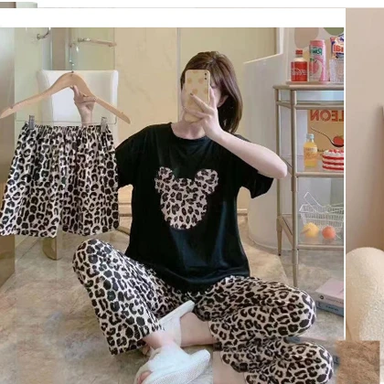 Girls Wear 3 in 1 Korean Loungewear Night Suit For Girls & Women price in Pakistan