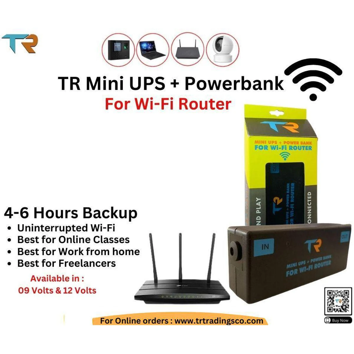 Power Bank For 09 Volts WI-FI Router  Mini UPS – Wi-Fi Powerbank price in Pakistan