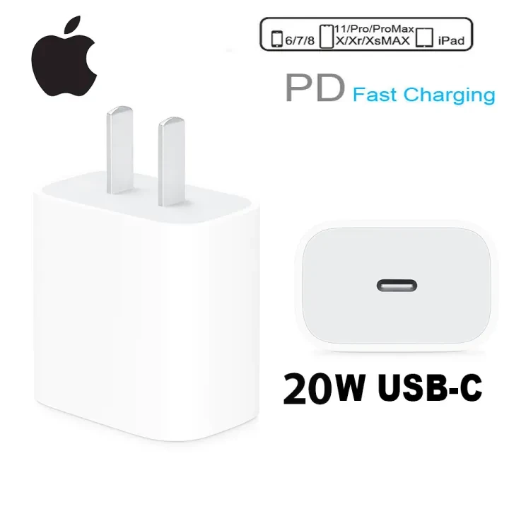 GENUINE APPLE 20W USB TYPE C POWER CHARGER ADAPTER PLUG IPHONE 14 13 12 & 11 iPhoneiPodiPad price in Pakistan