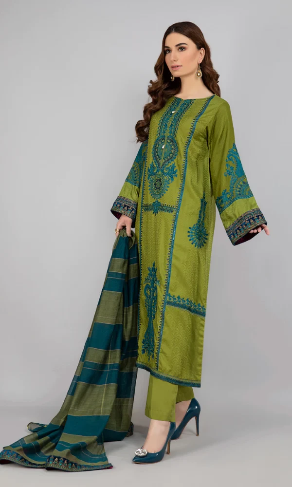 Maria B. – 3PC Lawn Heavy Embroidered Shirt With Printed Organza Dupatta price in Pakistan