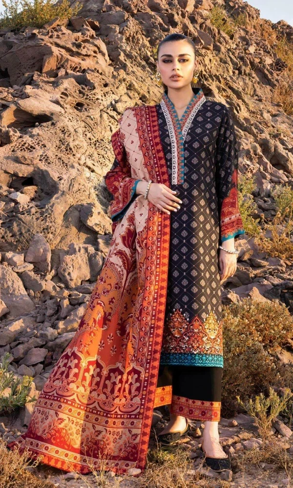 Zainab Chottani- 3PC Lawn Digital Printed Shirt With Printed Lawn Dupatta price in Pakistan