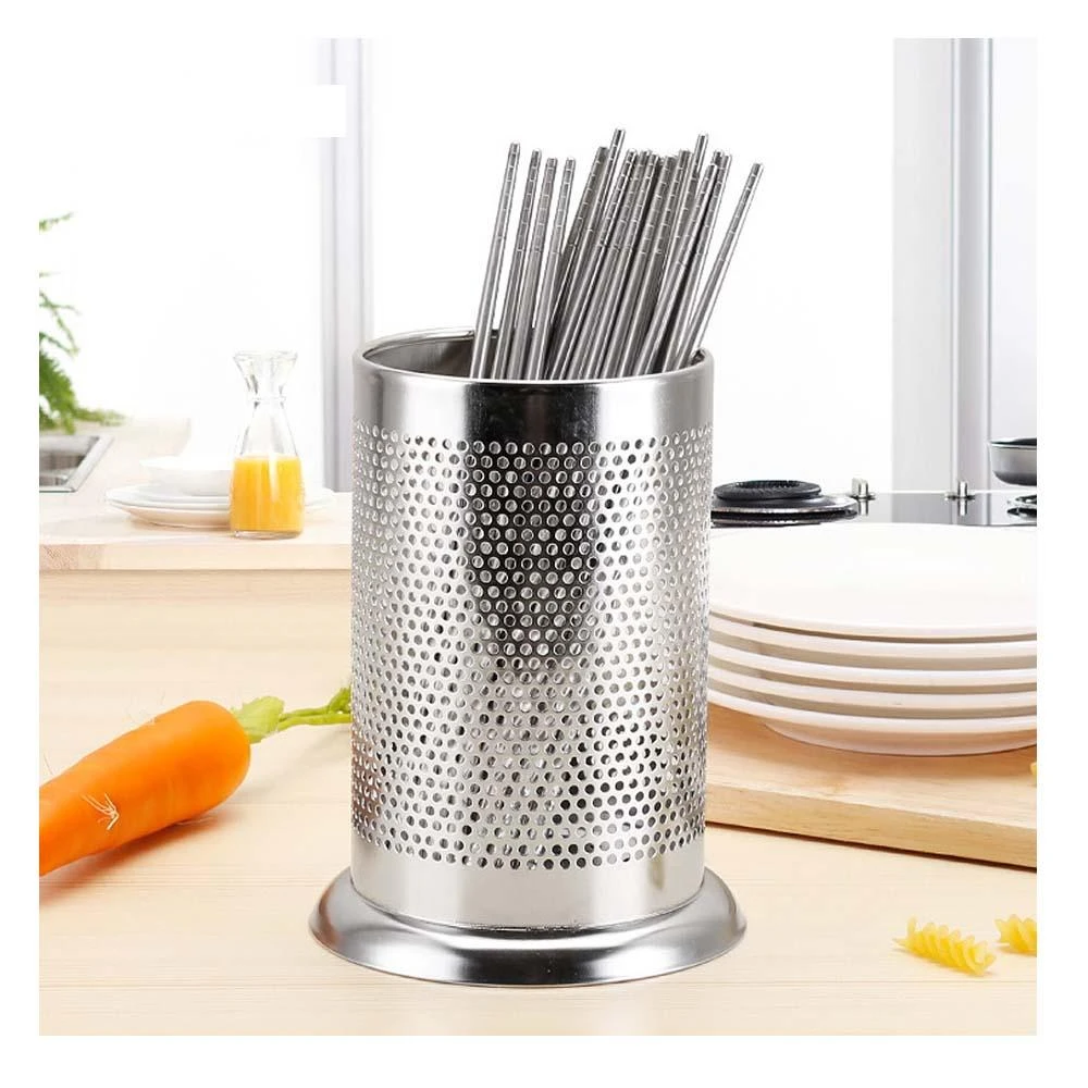 1Pc.Stainless steel Crockery Cutlery Spoon Fork Stationery Cosmetic Storage Racks Holder price in Pakistan