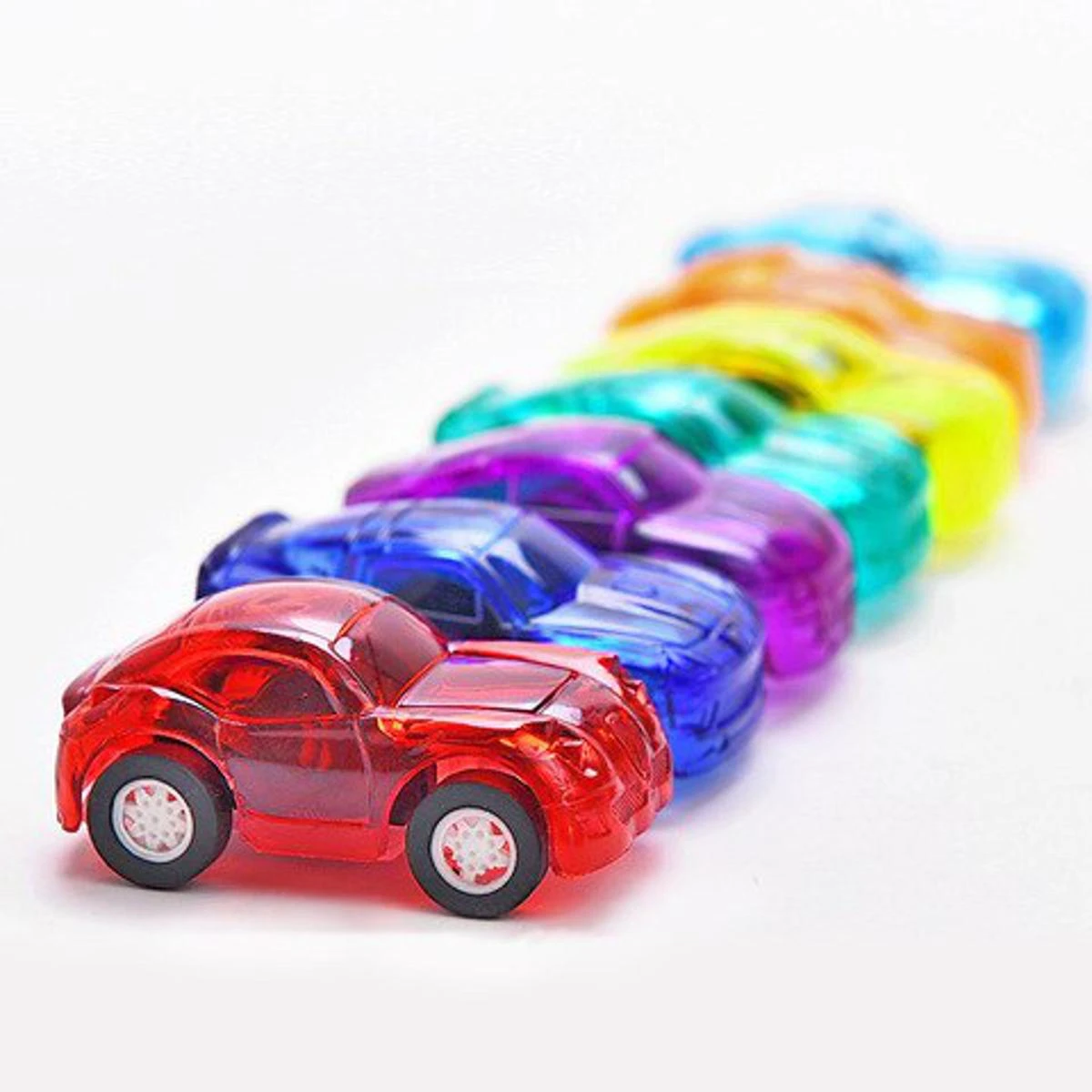 Pull Back Mini Cars Transparent Inertial Broken-Resistant Funny Car Model For Birthday Party Toys price in Pakistan