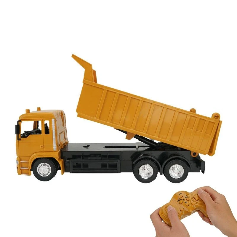 RC Cars Dump Truck Toys RC Engineering Truck Model Beach Toys Transporter price in Pakistan