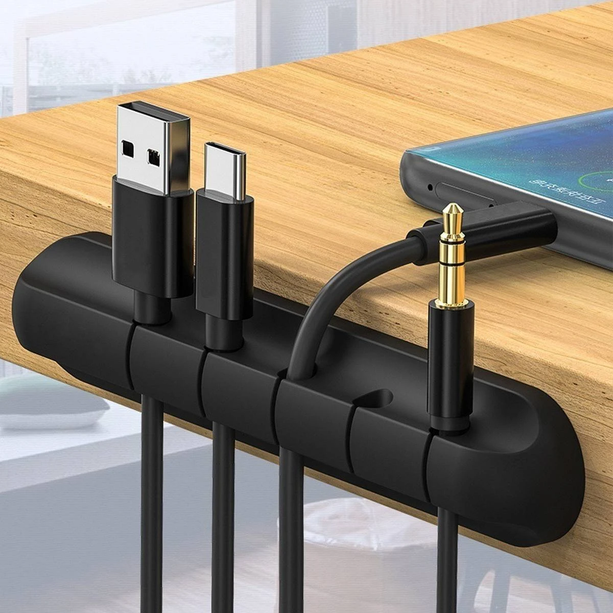 Cable Organizer Silicone USB Cable Winder Desktop Tidy Management Clips Cable Holder for Mouse Headphone Wire price in Pakistan