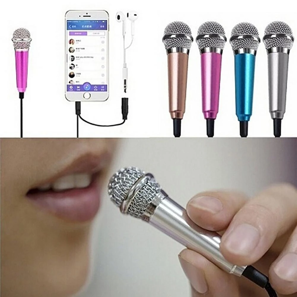 Portable 3.5mm Stereo Studio Microphone Earphone Ktv Karaoke Mini Microphone for Cell Phone Laptop Computer price in Pakistan