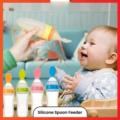 Silicone Baby Feeding Bottle with Spoon Feeder price in Pakistan