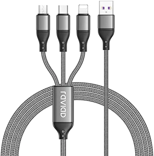 3 in 1 Multi Charging USB Type C Cable Lightning , Android  Iphone  Ipad – 1.2M -Red price in Pakistan