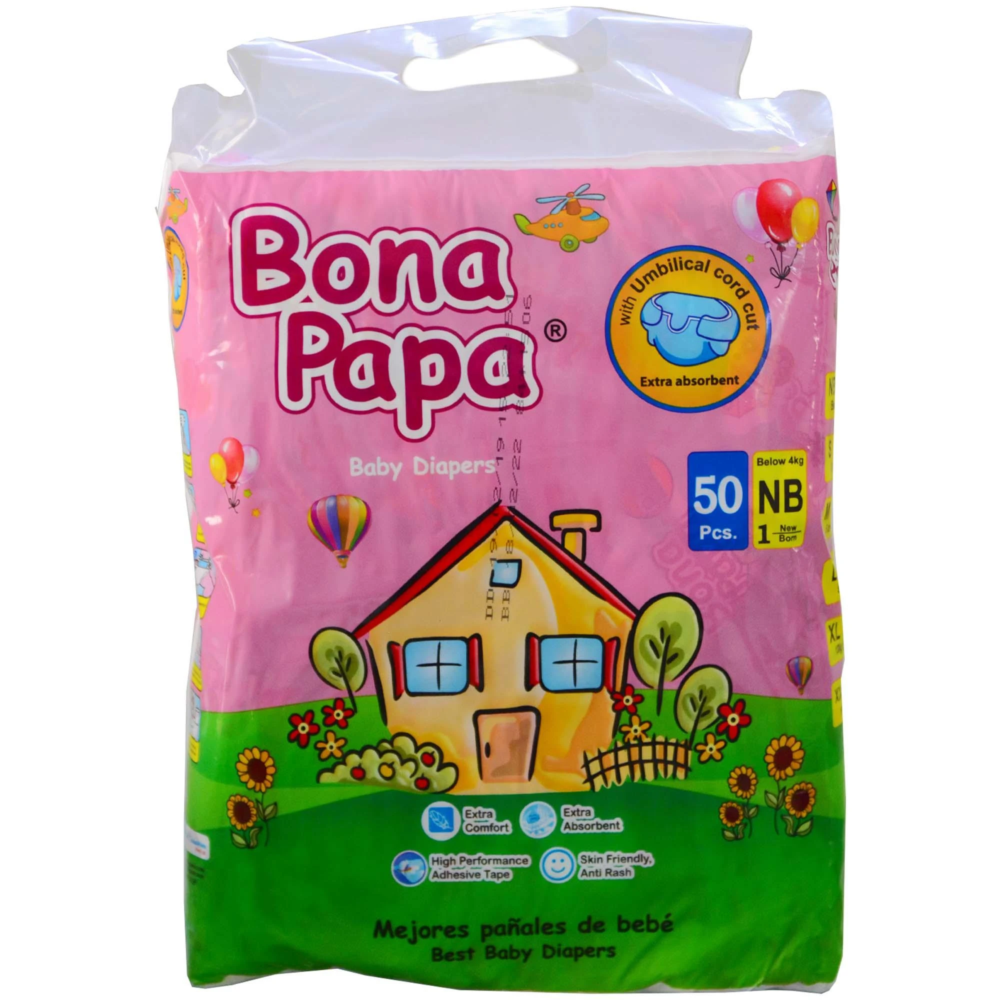 Bona Papa Plus Baby Diaper 50 Pcs – Size Newborn price in Pakistan