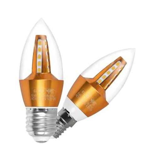 Candle Led Bulb – Candle Light Led E27, E14 Non-Breakable 5w Warm price in Pakistan