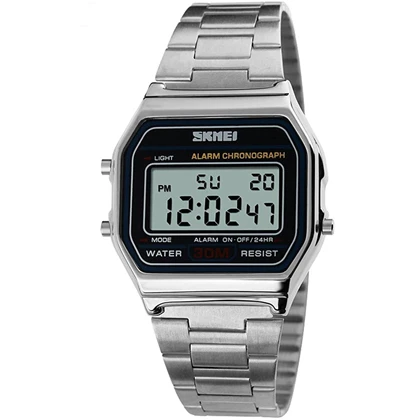 SKMEI Fashion Ladies Waterproof Stainless Steel Backlight Alarm Chrono Digital Watches for Women 1123 price in Pakistan