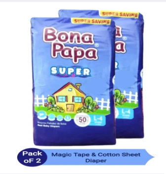Bona Papa SUPER Baby Diaper Large Size – Pack of 2 50PCS price in Pakistan