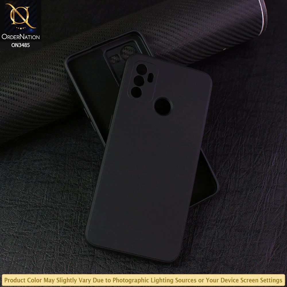 Oppo A53s Cover – Black – ONation Silica Gel Series – HQ Liquid Silicone Elegant Colors Camera Protection Soft Case price in Pakistan