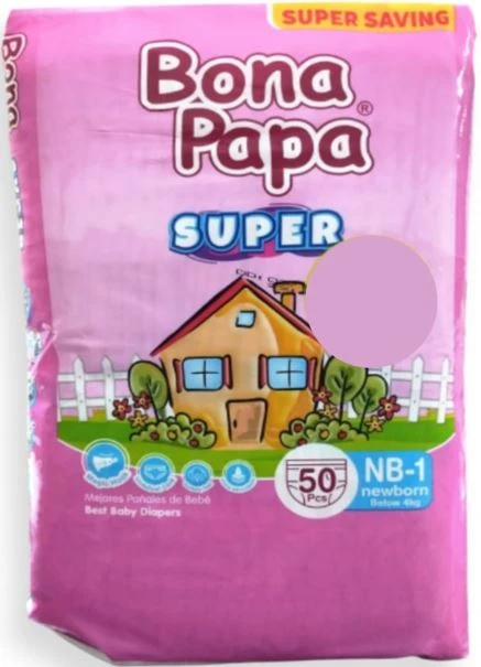 Bona Papa SUPER Baby Diaper Newborn Size – 50pcs Pack price in Pakistan