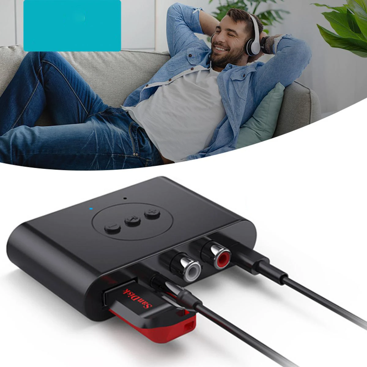 DoomHot Bluetooth Audio Adapter Bluetooth 5.2 Audio Receiver RCA 3.5mm AUX Audio Adapter price in Pakistan