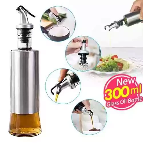 Olive Oil Dispenser Bottle for Kitchen, Premium Glass Stainless price in Pakistan