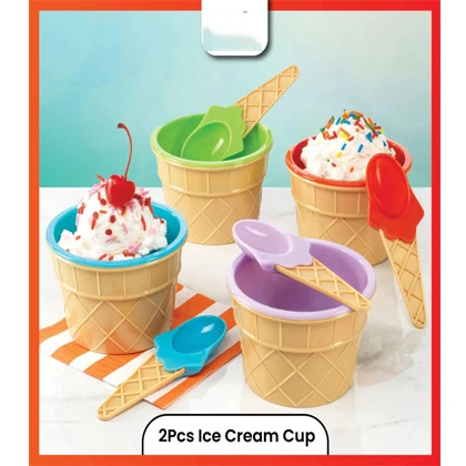 2Pcs Colorful Ice Cream Bowls Cup for Kids price in Pakistan
