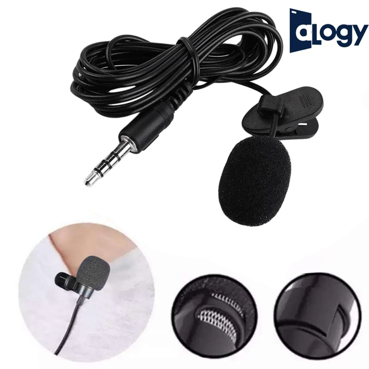 ALOGY 3.5mm Microphone Professional Lavalier Omnidirectional Mic 360° Easy Clip for Android Mobile Phones price in Pakistan