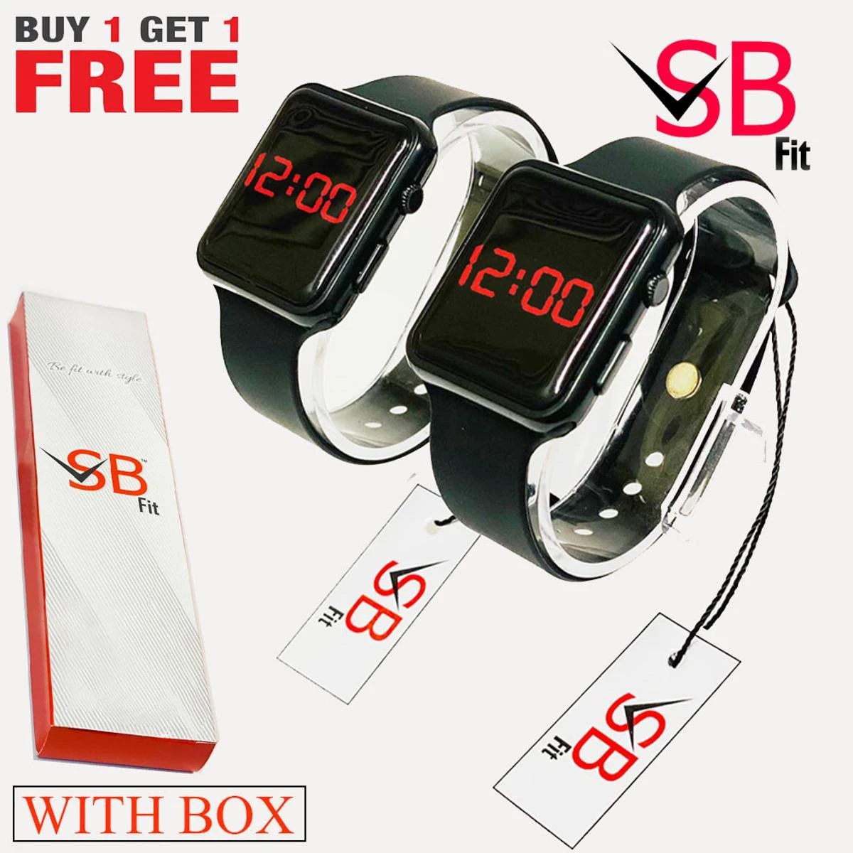 badgePack of 2 – Kids Sport Stylish Watch For Boys / Girls Stylish Led Watch – SB Fit Watches For Men / Women & Kids – Multicolor price in Pakistan