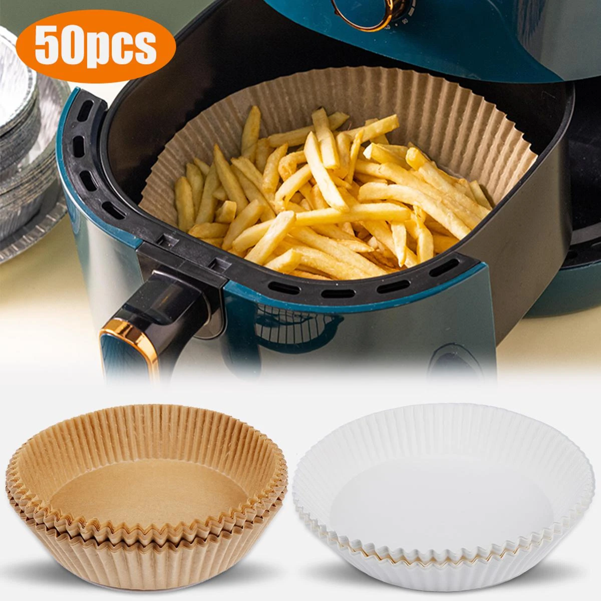 Air Fryer Disposable Paper Liner 16cm Non-Stick Mat Steamer Round Paper Baking price in Pakistan