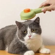 Cat Hair Portable Brush Self Cleaning Removal Massaging Shell Comb Pet Cat Short Long Thick Hair Shedding Remove Grooming Tool PS326 PS-GR price in Pakistan