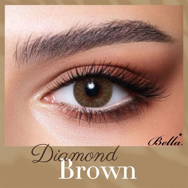 Bella Diamond Brown  Color Contact Lenses  Quarterly Lenses  Plain & Power price in Pakistan