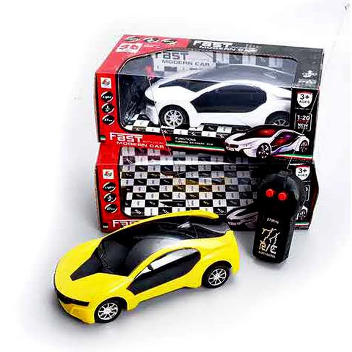 Wireless remote control car RC model 2channel with 3D lights price in Pakistan