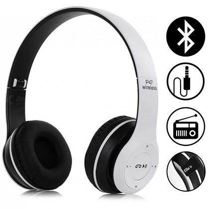 P47 Wireless Headphones Bluetooth Stereo Head phones Foldable Headset with Mic Wireless Built-in Mic price in Pakistan