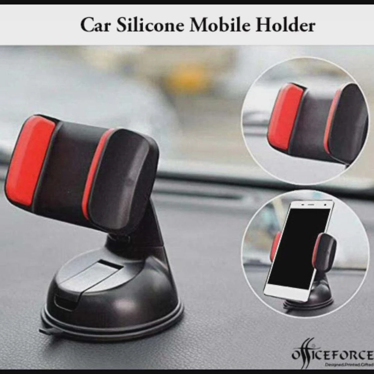 Phone Holder For Car Universal Silicone Cell Phone Car Mount Windshield Mobile Phone price in Pakistan