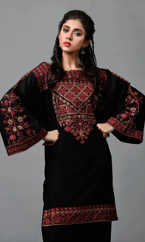 Kayseria – 2PC Linen Embroidered Shirt With Dyed Trouser price in Pakistan