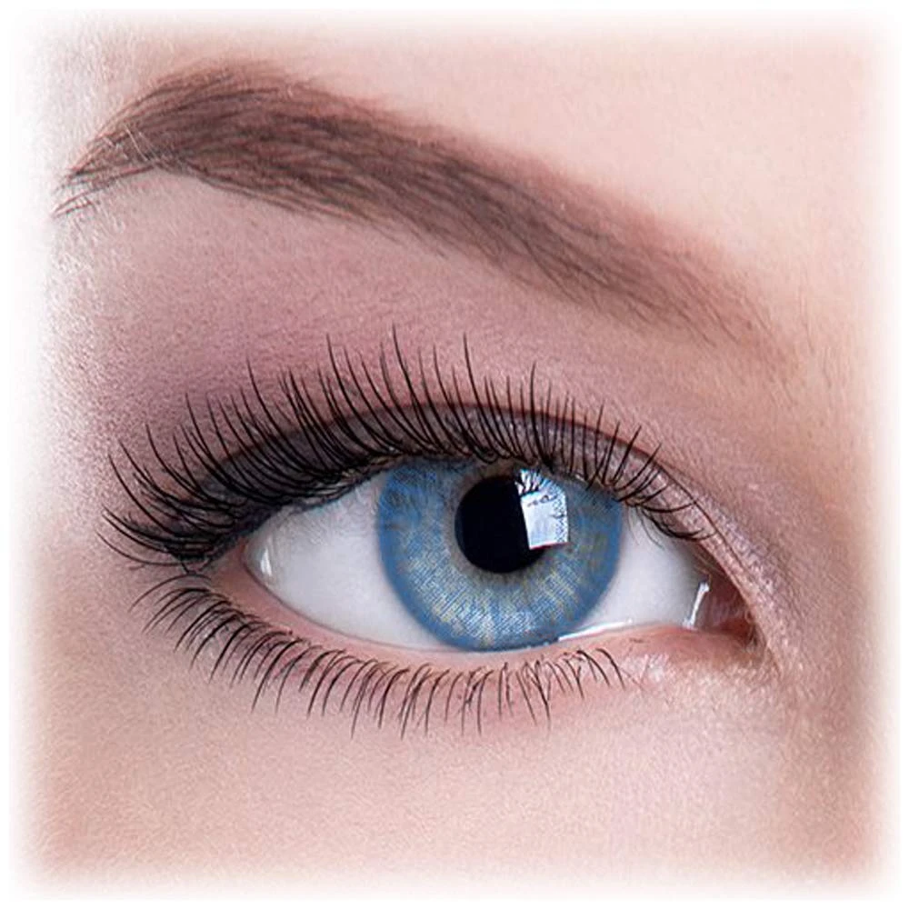 Makeup Contact Lens, Ice Blue 3-Tone Eyes Color Lenses With Case  Eye lenses for Girls & Boys  Give a colored look to your eyes price in Pakistan