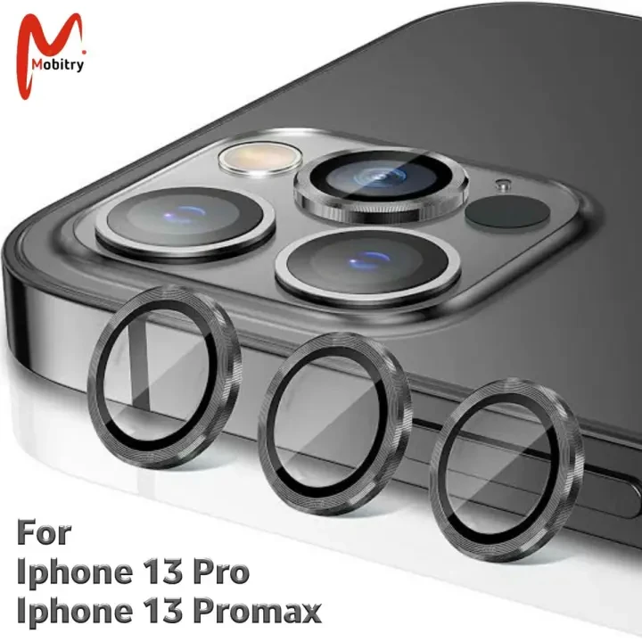 Compatible for IPhone 13 Pro Promax Protector – Metal Ring Camera Glass Protector price in Pakistan