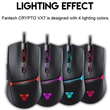 FANTECH VX7 CRYPTO 8000 DPI RGB Gaming Mouse With 6 Independently Programmable Buttons price in Pakistan