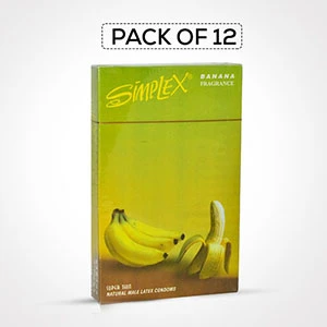 Simplex Banana Flavored Condoms Pack Of 12 price in Pakistan
