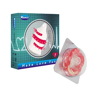 Mango Spiral Spike Condom – 1pc price in Pakistan