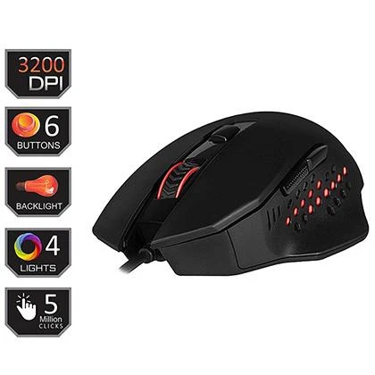 Redragon M610 GAINER Wired Gaming Mouse 3200 DPI 6 Buttons Ergonomic Design price in Pakistan